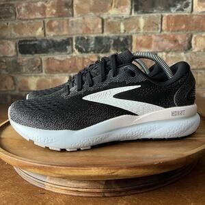 Brooks Ghost 16 Womens 7 Black Pink Road Running Cushion Sneaker Shoes